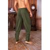 imageMens Medieval Ankle Pants Viking Pirate Renaissance Costume Lace Up Tapered Banded Navigator Casual Trousers01 Army Green