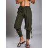 imageMens Medieval Ankle Pants Viking Pirate Renaissance Costume Lace Up Tapered Banded Navigator Casual Trousers01 Army Green