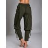 imageMens Medieval Ankle Pants Viking Pirate Renaissance Costume Lace Up Tapered Banded Navigator Casual Trousers01 Army Green