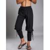 imageMens Medieval Ankle Pants Viking Pirate Renaissance Costume Lace Up Tapered Banded Navigator Casual Trousers01 Black