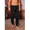 imageMens Medieval Ankle Pants Viking Pirate Renaissance Costume Lace Up Tapered Banded Navigator Casual Trousers01 Black