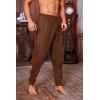imageMens Medieval Ankle Pants Viking Pirate Renaissance Costume Lace Up Tapered Banded Navigator Casual Trousers01 Brown
