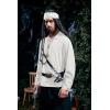 imageMens Medieval Lace Up Pirate Mercenary Scottish Wide Cuff Shirt Costume Renaissance Viking Top01 White
