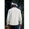 imageMens Medieval Lace Up Pirate Mercenary Scottish Wide Cuff Shirt Costume Renaissance Viking Top01 White