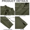 imageMens Medieval Pirate Shirt Steampunk Retro Renaissance Viking Long Sleeve Lace Up Mercenary Halloween Scottish TopsArmy Green
