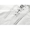 imageMens Medieval Pirate Shirt Steampunk Retro Renaissance Viking Long Sleeve Lace Up Mercenary Halloween Scottish TopsY White