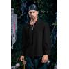 imageMens Medieval Pirate Shirt Viking Renaissance Lace up Mercenary Halloween Scottish Jacobite Ghillie Tops01 Black