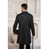 imageMens Steampunk Medieval Jacket Pirate Viking Renaissance Costume Formal Tailcoat Gothic Victorian Halloween Tuxedo CoatsBlack