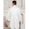 imageMens Steampunk Medieval Jacket Pirate Viking Renaissance Costume Formal Tailcoat Gothic Victorian Halloween Tuxedo CoatsWhite