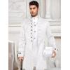 imageMens Steampunk Medieval Jacket Pirate Viking Renaissance Costume Formal Tailcoat Gothic Victorian Halloween Tuxedo CoatsWhite