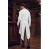 imageMens Steampunk Medieval Jacket Pirate Viking Renaissance Costume Formal Tailcoat Gothic Victorian Halloween Tuxedo CoatsZwhite