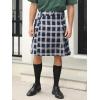 imageMens Utility Kilt Pin Scottish Tartan Apparel Black ampamp Irish Hybrid Royal Stewart Pockets Kilts01 Gray