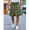 imageMens Utility Kilt Pin Scottish Tartan Apparel Black ampamp Irish Hybrid Royal Stewart Pockets Kilts03 Army Green
