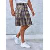 imageMens Utility Kilt Pin Scottish Tartan Apparel Black ampamp Irish Hybrid Royal Stewart Pockets Kilts03 Purple