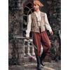 imageRuncati Mens Pirate Shirt Ruffle Victorian Renaissance Steampunk Vampire Poet Shirts Medieval Halloween Costume01 White