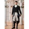 imageRuncati Mens Steampunk Victorian Jacket Gothic Tailcoat Costume Vintage Tuxedo Viking Renaissance Pirate Halloween CoatsBlack