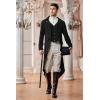 imageRuncati Mens Steampunk Victorian Jacket Gothic Tailcoat Costume Vintage Tuxedo Viking Renaissance Pirate Halloween CoatsBlack