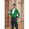 imageRuncati Mens Steampunk Victorian Jacket Gothic Tailcoat Costume Vintage Tuxedo Viking Renaissance Pirate Halloween CoatsGreenx