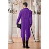 imageRuncati Mens Steampunk Victorian Jacket Gothic Tailcoat Costume Vintage Tuxedo Viking Renaissance Pirate Halloween CoatsPurple