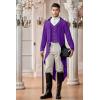 imageRuncati Mens Steampunk Victorian Jacket Gothic Tailcoat Costume Vintage Tuxedo Viking Renaissance Pirate Halloween CoatsPurple
