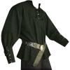 imageMens Medieval Lace Up Pirate Mercenary Scottish Wide Cuff Shirt Costume Renaissance Viking Top01 Brown