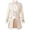imageMens Steampunk Medieval Jacket Pirate Viking Renaissance Costume Formal Tailcoat Gothic Victorian Halloween Tuxedo CoatsBeige