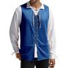 imageRuncati Mens Medieval Renaissance Vest Pirate Gothic Halloween Costume Suede Lace Up Reversible WaistcoatBlue
