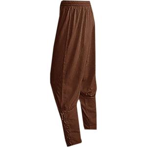 imageMens Medieval Ankle Pants Viking Pirate Renaissance Costume Lace Up Tapered Banded Navigator Casual Trousers01 Brown