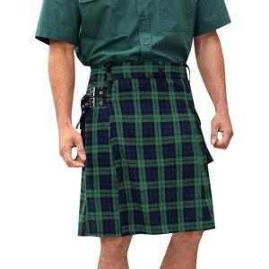 imageMens Utility Kilt Pin Scottish Tartan Apparel Black ampamp Irish Hybrid Royal Stewart Pockets Kilts01 Green