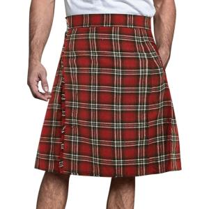 imageMens Utility Kilt Pin Scottish Tartan Apparel Black ampamp Irish Hybrid Royal Stewart Pockets Kilts02 Red