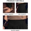 imageMens Medieval Pirate Ankle Pants Viking Renaissance Costume Lace Up Tapered Banded Navigator TrousersBlack