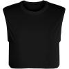 imageMens Workout Cropped Tank Top Plain Vest Lightweight Basic Sleeveless Crop Tops Hot ShirtsBlack
