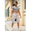 imageMens Workout Cropped Tank Top Plain Vest Lightweight Basic Sleeveless Crop Tops Hot ShirtsGray