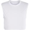 imageMens Workout Cropped Tank Top Plain Vest Lightweight Basic Sleeveless Crop Tops Hot ShirtsWhite