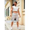 imageMens Workout Cropped Tank Top Plain Vest Lightweight Basic Sleeveless Crop Tops Hot ShirtsWhite