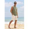 imageMens Workout Cut Off Shirts Perfect Muscle Shirt Bodybuilding Tak Tops Sleeveless Gym T ShirtsArmy Green