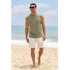 imageMens Workout Cut Off Shirts Perfect Muscle Shirt Bodybuilding Tak Tops Sleeveless Gym T ShirtsArmy Green