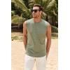 imageMens Workout Cut Off Shirts Perfect Muscle Shirt Bodybuilding Tak Tops Sleeveless Gym T ShirtsArmy Green