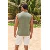 imageMens Workout Cut Off Shirts Perfect Muscle Shirt Bodybuilding Tak Tops Sleeveless Gym T ShirtsArmy Green