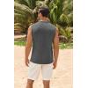 imageMens Workout Cut Off Shirts Perfect Muscle Shirt Bodybuilding Tak Tops Sleeveless Gym T ShirtsDark Grey