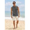 imageMens Workout Cut Off Shirts Perfect Muscle Shirt Bodybuilding Tak Tops Sleeveless Gym T ShirtsDark Grey