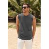 imageMens Workout Cut Off Shirts Perfect Muscle Shirt Bodybuilding Tak Tops Sleeveless Gym T ShirtsDark Grey