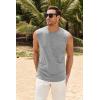 imageMens Workout Cut Off Shirts Perfect Muscle Shirt Bodybuilding Tak Tops Sleeveless Gym T ShirtsGrey