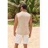 imageMens Workout Cut Off Shirts Perfect Muscle Shirt Bodybuilding Tak Tops Sleeveless Gym T ShirtsKhaki