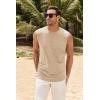 imageMens Workout Cut Off Shirts Perfect Muscle Shirt Bodybuilding Tak Tops Sleeveless Gym T ShirtsKhaki