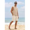 imageMens Workout Cut Off Shirts Perfect Muscle Shirt Bodybuilding Tak Tops Sleeveless Gym T ShirtsKhaki