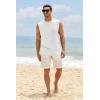 imageMens Workout Cut Off Shirts Perfect Muscle Shirt Bodybuilding Tak Tops Sleeveless Gym T ShirtsWhite