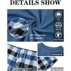 imageRuncati Mens 2 Piece Pajama Set Plaid Sleepwear PJ Relaxed Fit Stretch Lounge Nightwear SetsBlue