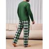 imageRuncati Mens 2 Piece Pajama Set Plaid Sleepwear PJ Relaxed Fit Stretch Lounge Nightwear SetsGreen