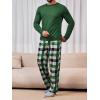 imageRuncati Mens 2 Piece Pajama Set Plaid Sleepwear PJ Relaxed Fit Stretch Lounge Nightwear SetsGreen